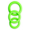 Ouch! Glow Lot de 3 cockrings phosphorescent Glow Annels 20-30mm